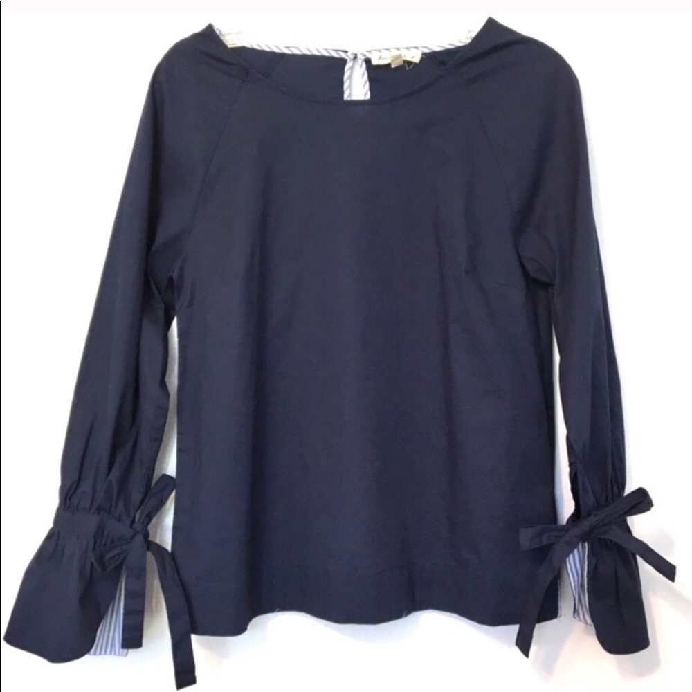 Jane and Delancey Bow tie long sleeves top S